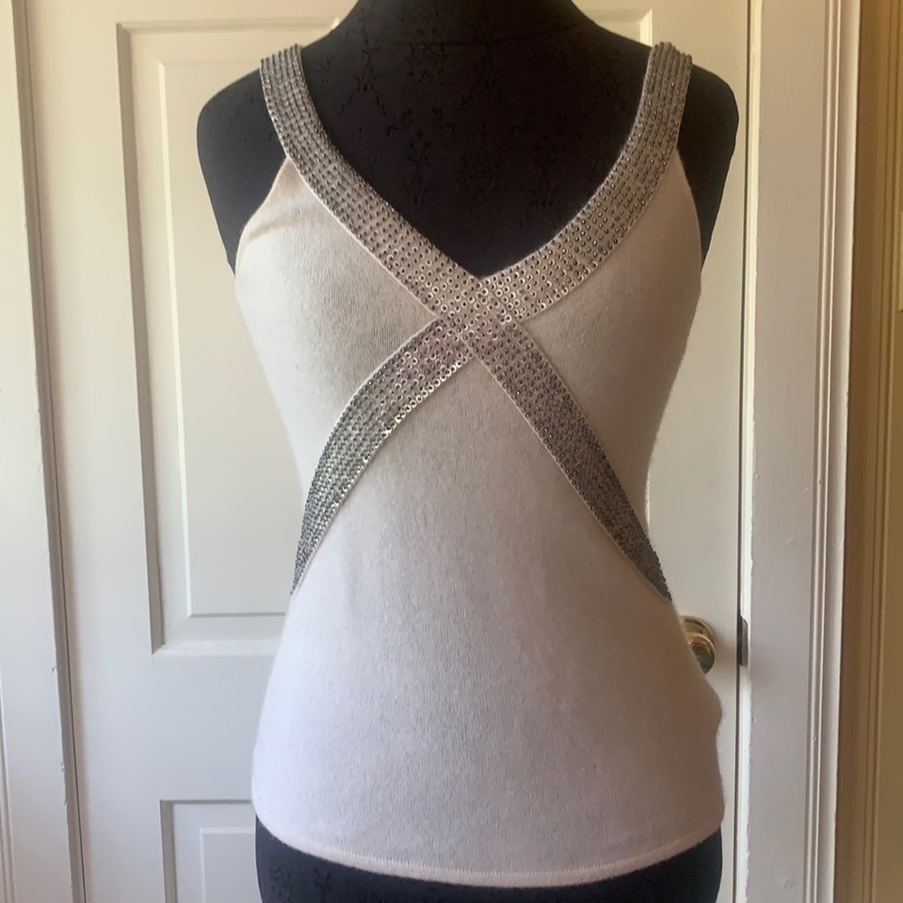 Gianni Bini Cashmere and beaded camisole